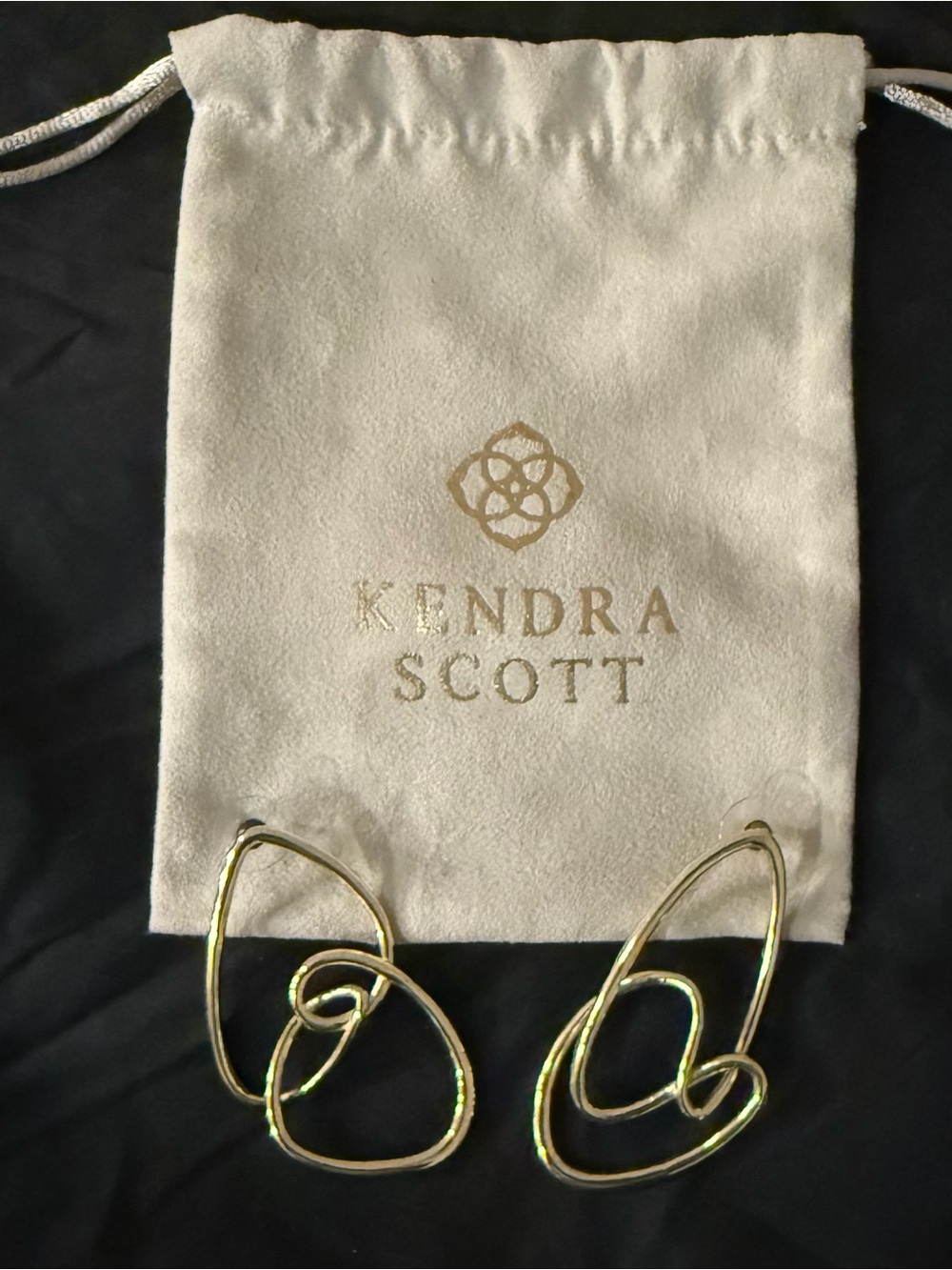 Kendra Scott Gold Sculptural Loop Drop Earrings